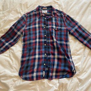 Indigo Dye Lucky Brand Los Angeles Flannel Shirt